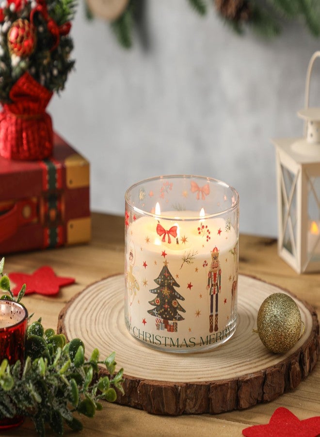KORMMCO Christmas Candle Gift, Pine Slopes Artic Forest Scented, Holiday Soy Wax Candle with Nutcracker, Ballet Girl, Christmas Tree Design, Winter Candle Gift, 14oz - Image 4